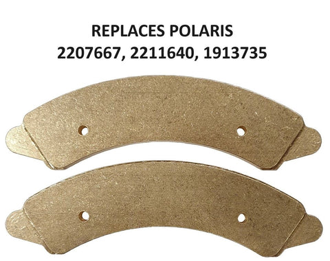 MUD PARK MAFIA POLARIS RZR TURBO SPORT FRONT SOLID BRASS BRAKE PADS